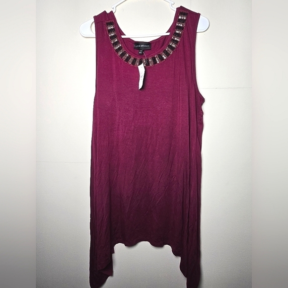 New With Tags Lane Bryant Embellished Shark Bite Tank Top, Size 14/16 - Picture 1 of 2